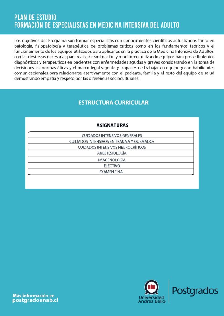 Especialización en Medicina Intensiva del Adulto-Especialidad Primaria