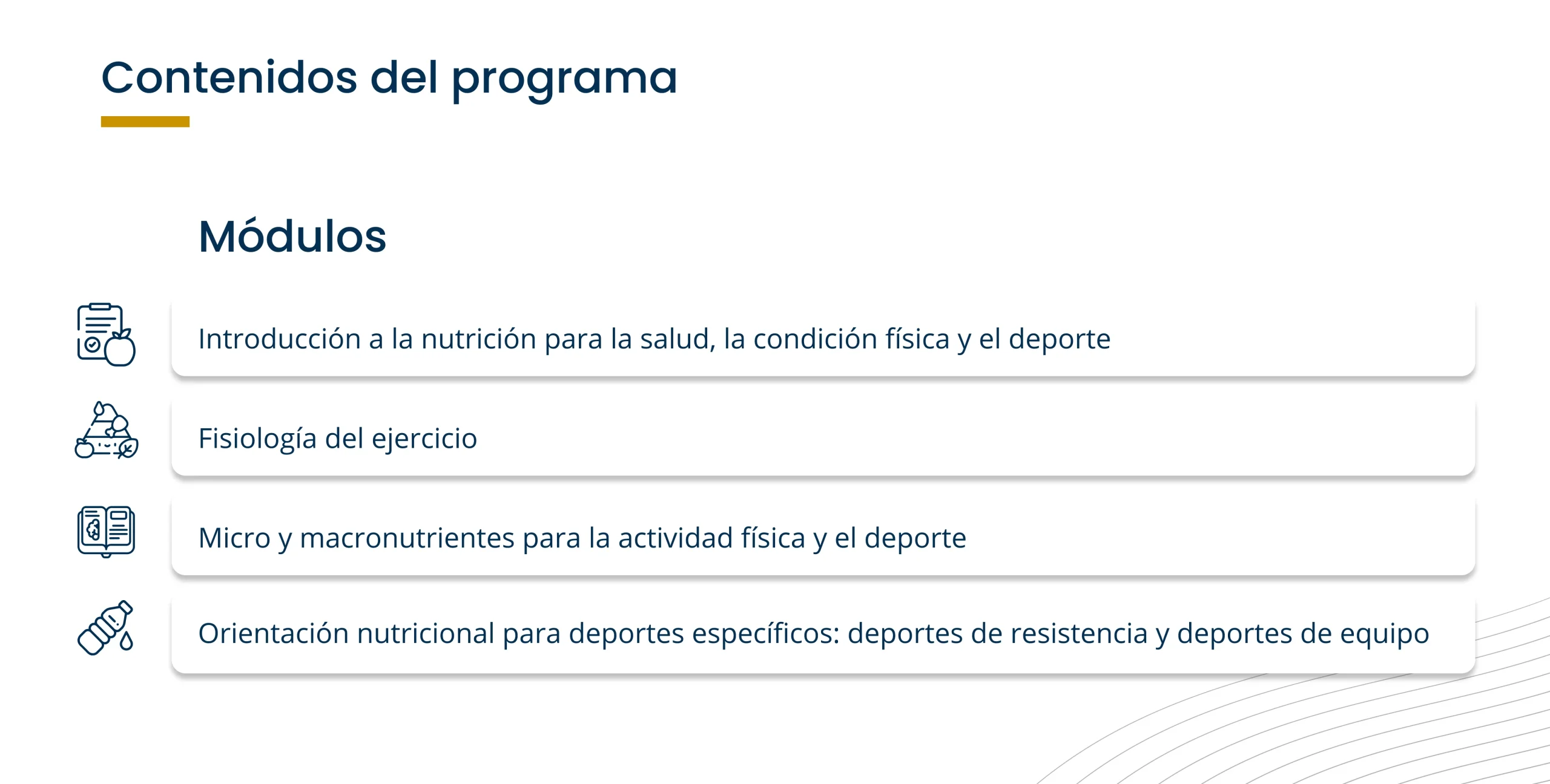 Plan de Estudios Diplomado en Nutrición Aplicada a la Actividad Física y el Deporte