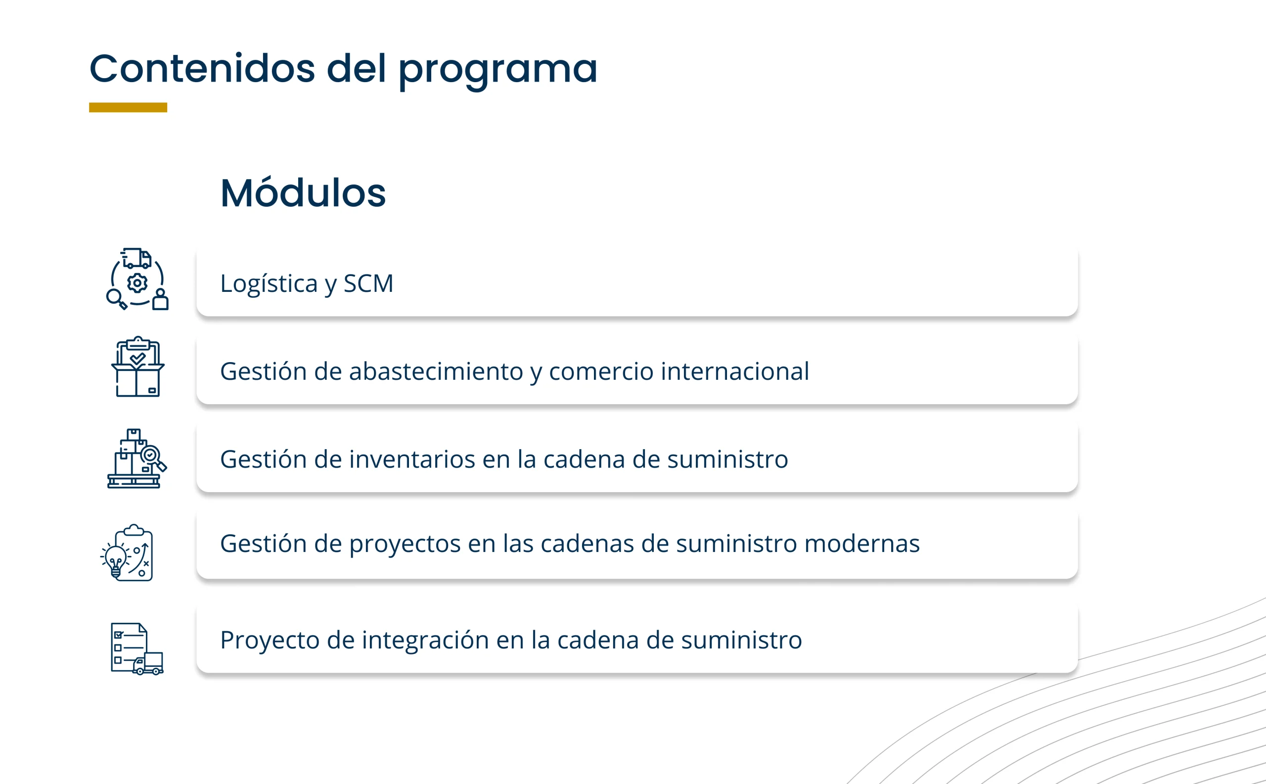 Plan de Estudio Supply Chain