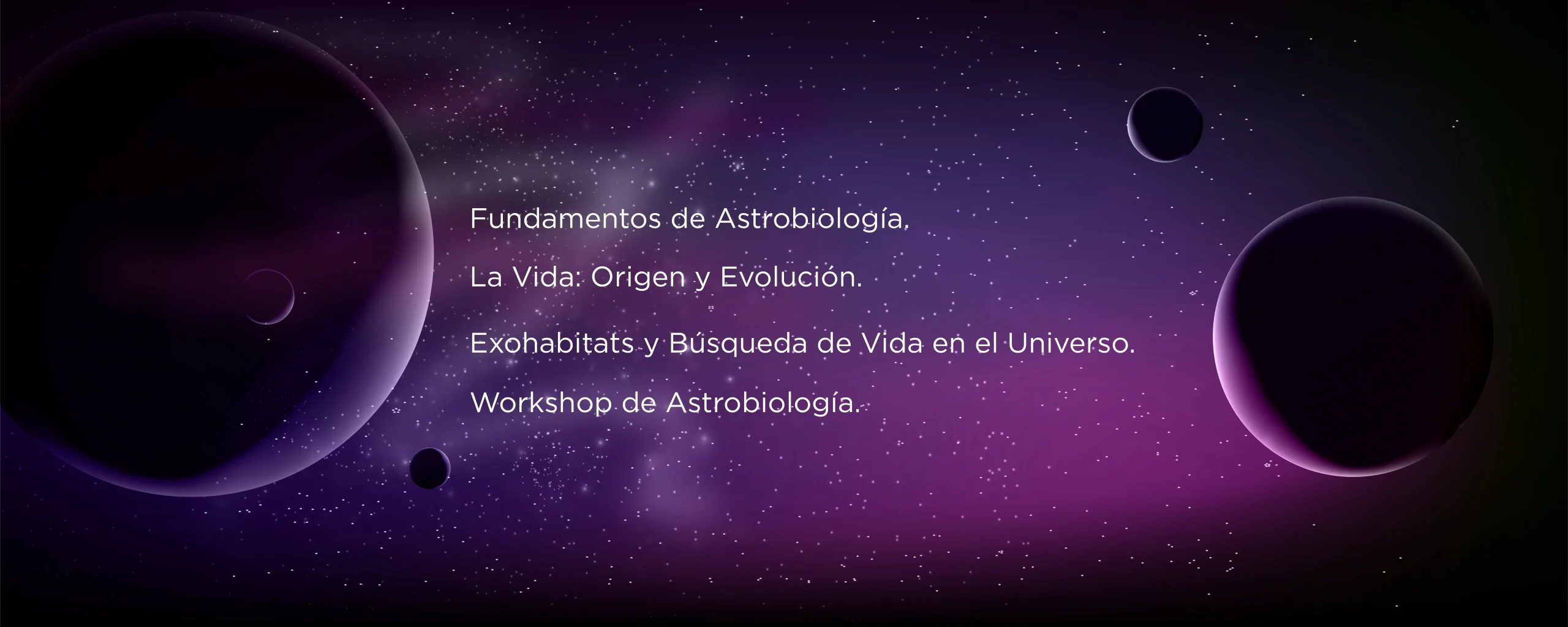 Plan de Estudios Diplomado en Astrobiología