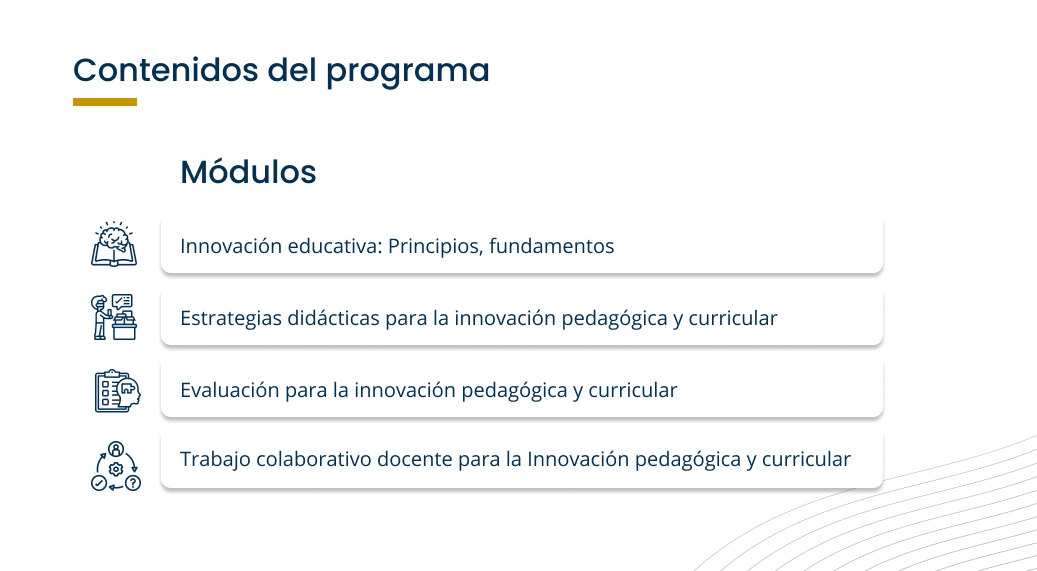 plan de estudios innovación educativa